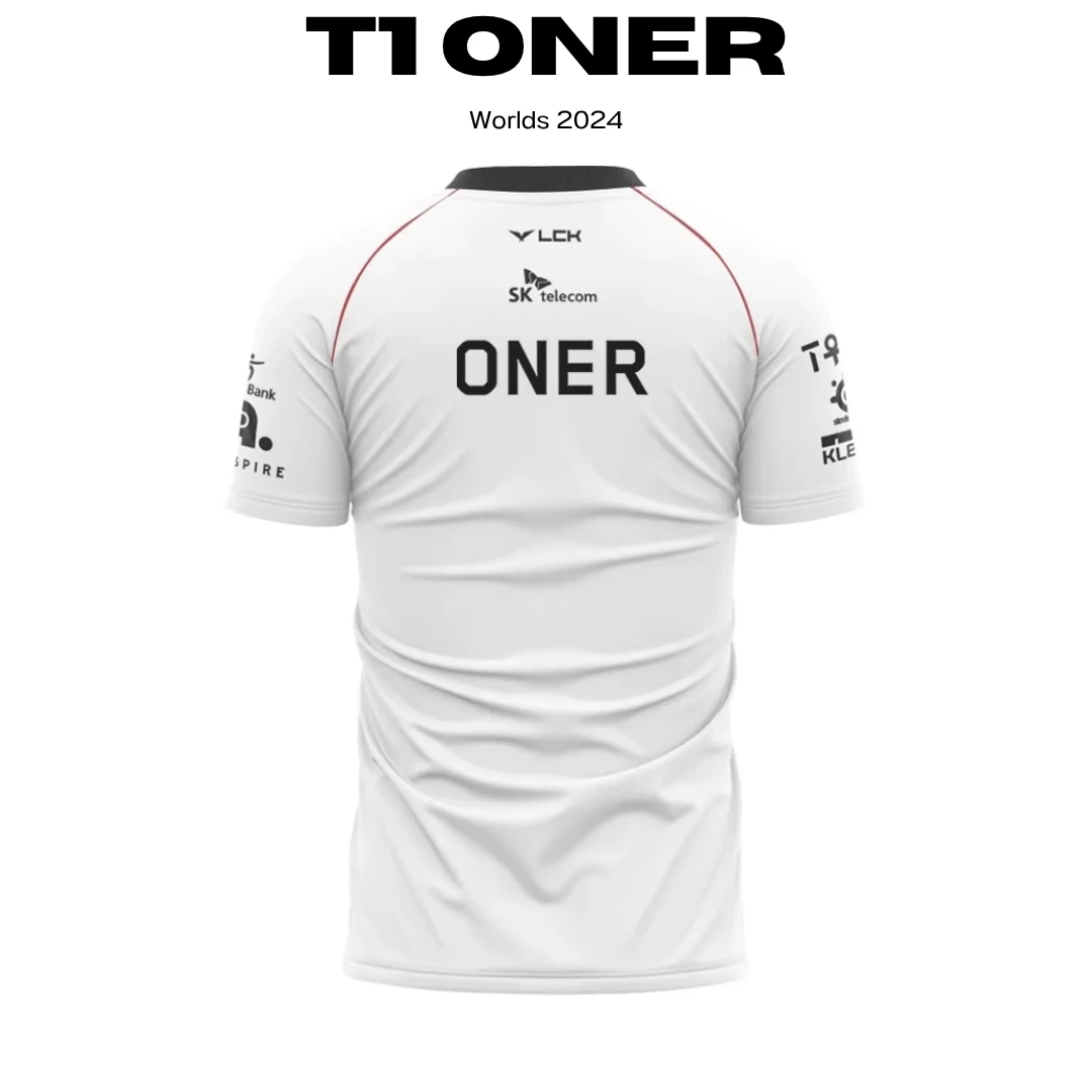 Camiseta T1 Oner Worlds 2024, espalda con el nombre ONER