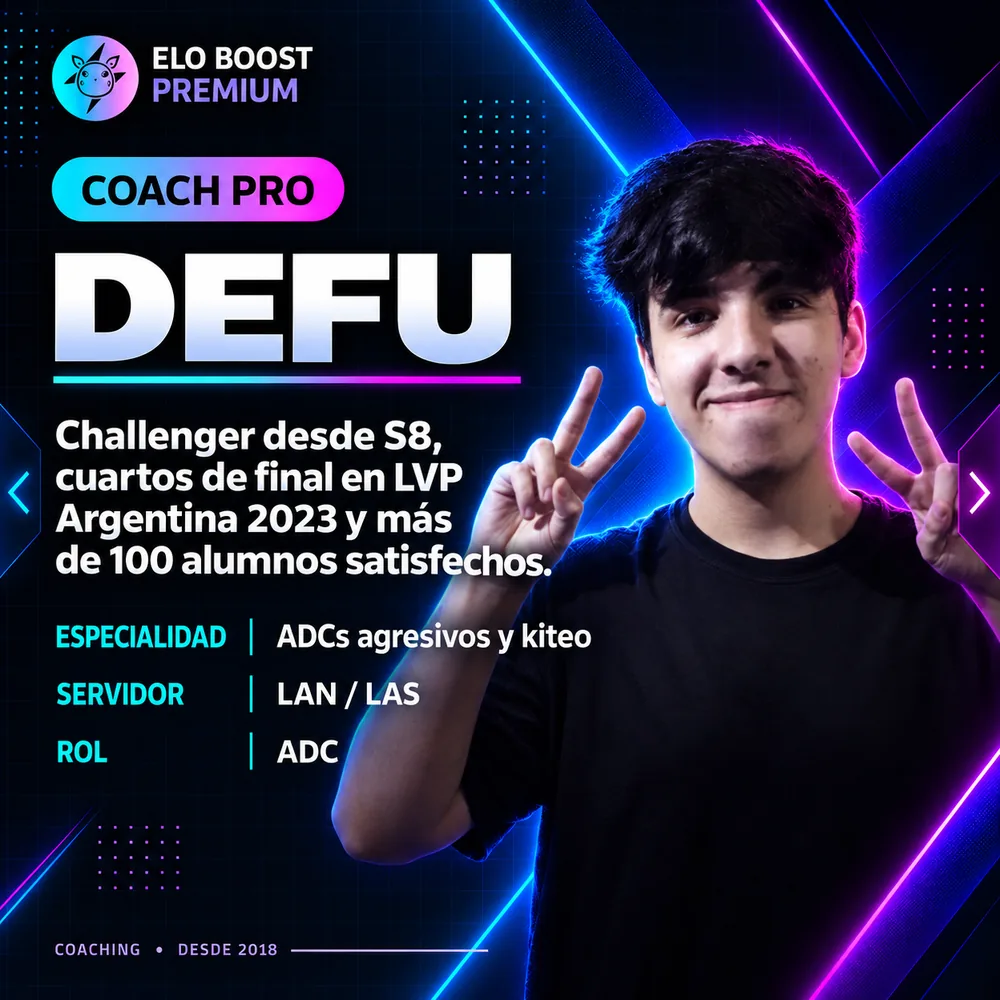 Defu, ADC coach at Elo Boost Premium