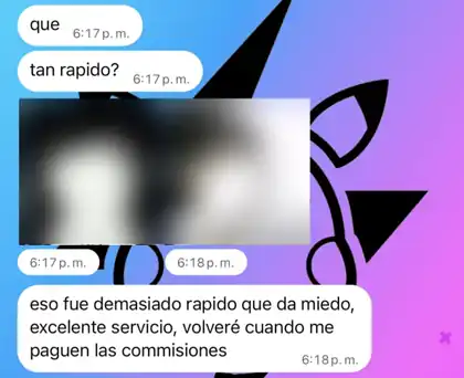 Captura de WhatsApp: Sorprendido por la rapidez
