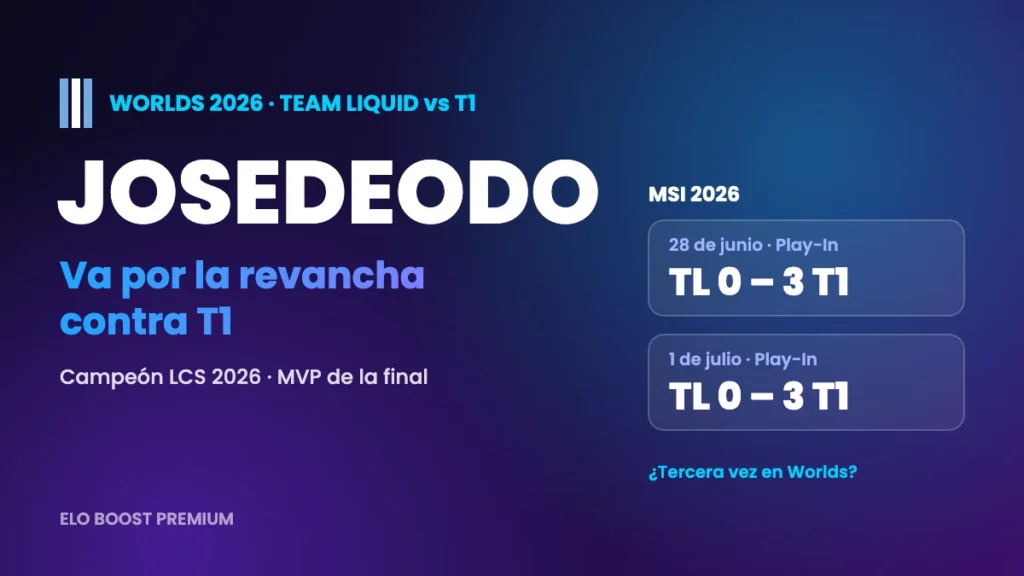 Josedeodo vs T1: historial en el MSI 2026 y Worlds 2026